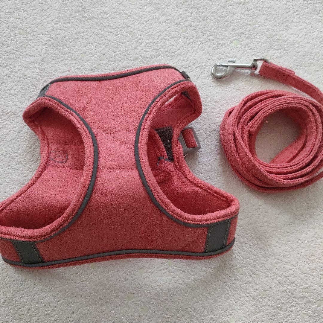 ❤未使用❤犬用　ハーネス　Sサイズ　スエード　ピンク