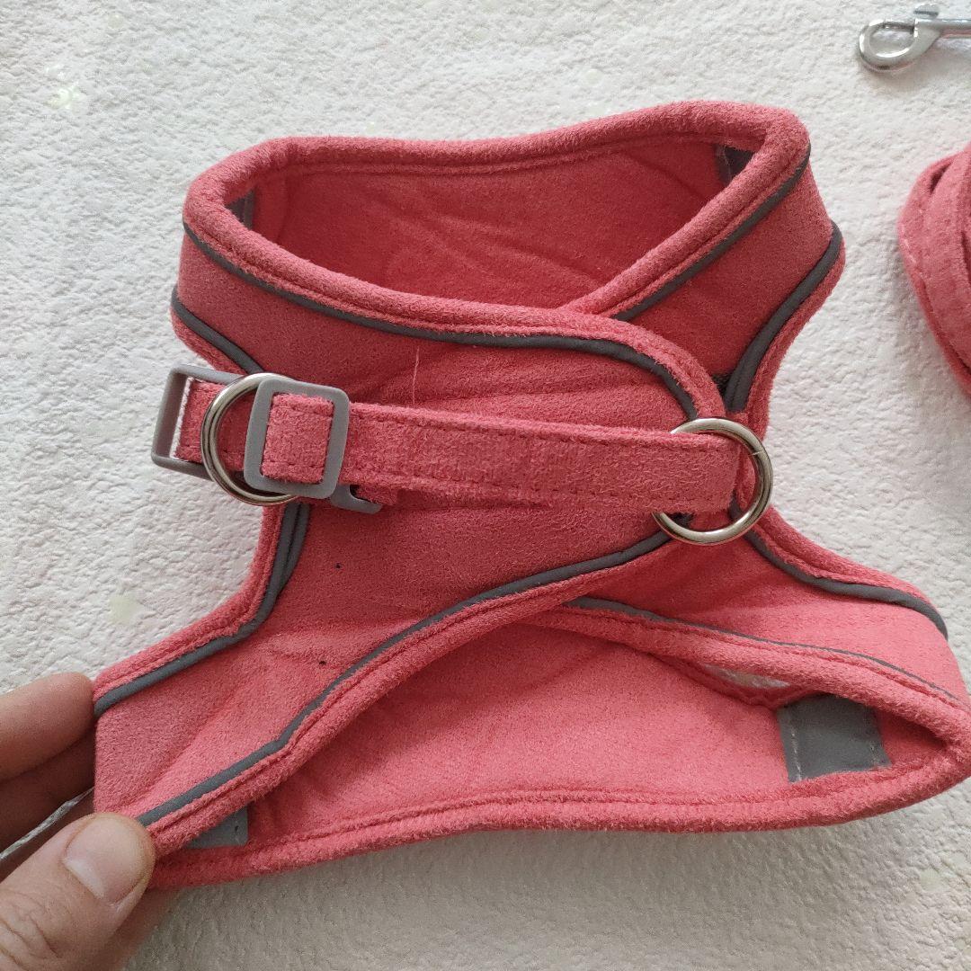 ❤未使用❤犬用　ハーネス　Sサイズ　スエード　ピンク
