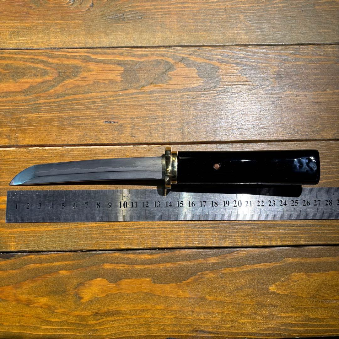 日本刀残欠クラフトナイフNo.76 政常 切先 黒鞘
