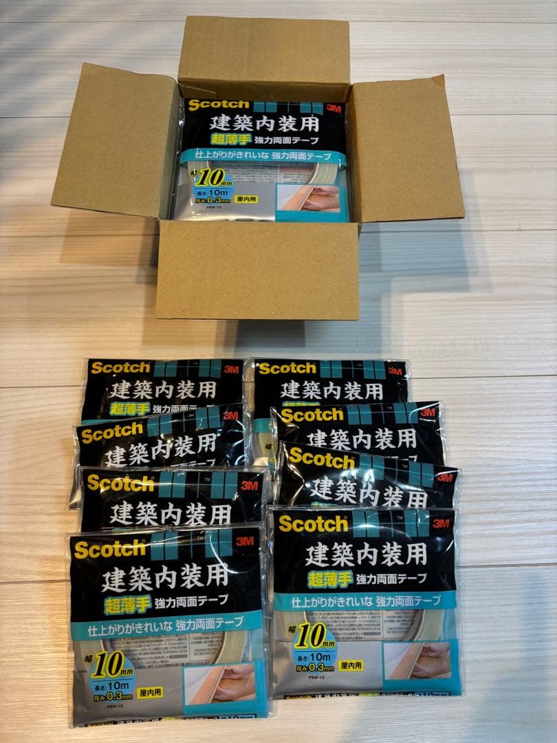 Scotch 建築内装用 両面テープ 10mm 10m 18個セット