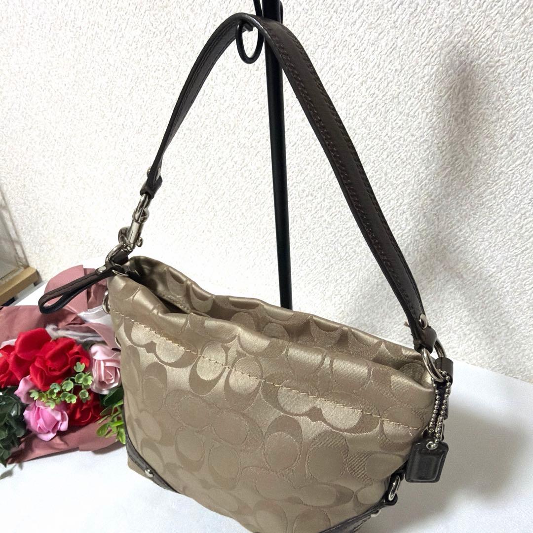 未使用級 COACH コーチ スタッズ アクセサリーポーチ ハンドバッグ