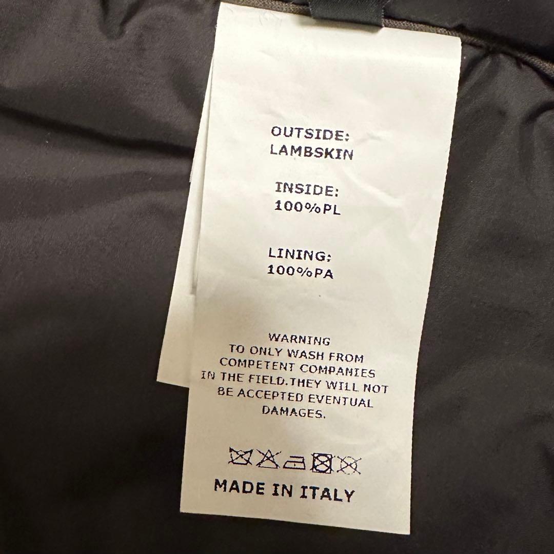 EMMETI 新品未使用タグ付き 羊革 ラムレザー ジャケット ブラウン