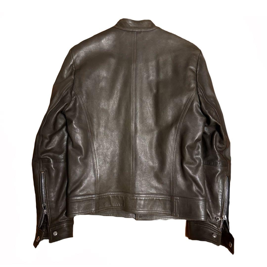 EMMETI 新品未使用タグ付き 羊革 ラムレザー ジャケット ブラウン