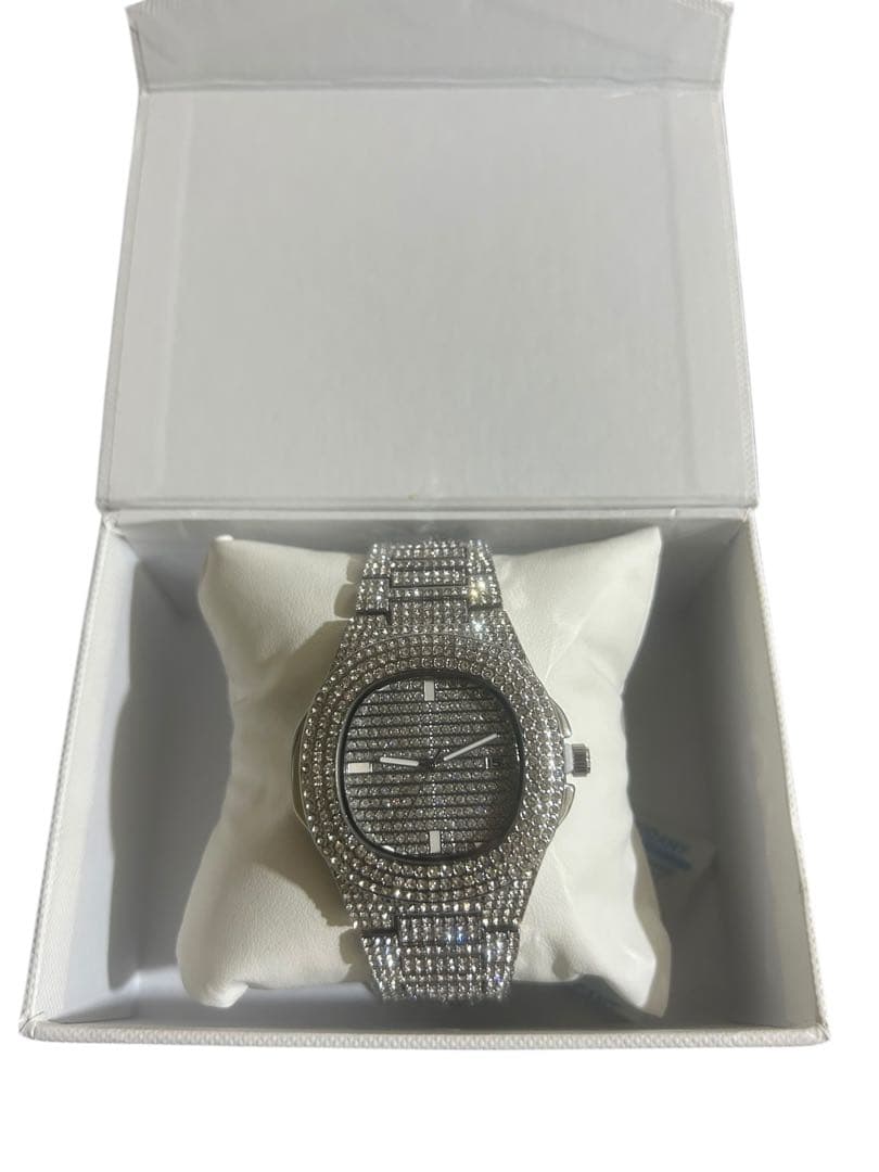 【証明書　ボックス付き】ラグジュアリーメンズ腕時計クォーツアトランタモアサナイト