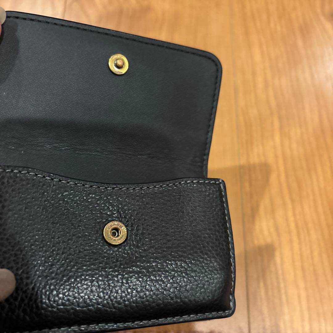 お値下COACH 三つ折り財布　ミニ トライフォールド ウォレットCM437 黒