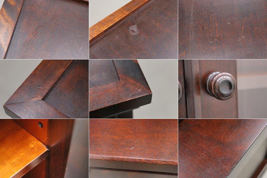 北海道民芸家具 樺材 重ね キャビネット 飾り棚 食器棚 本棚 引き出し ラック