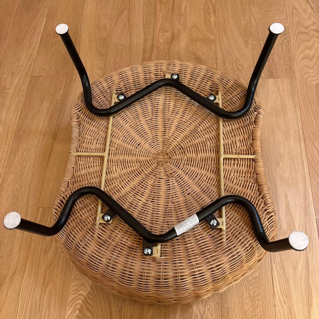 最終値下げIKEA GAMLEHULT ガムレフルト スツール 籐 オットマン