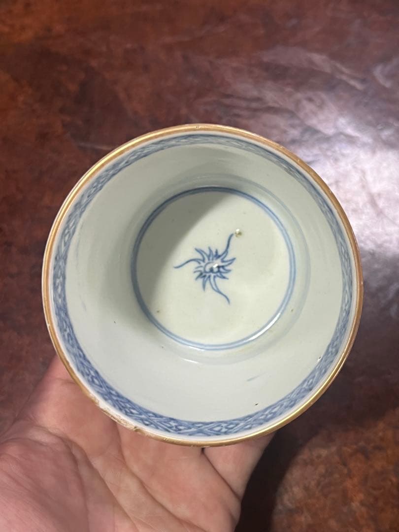 古伊万里　蕎麦猪口　あじさい　鶯　ウグイス　梅　紫陽花　民芸　民藝　青山二郎