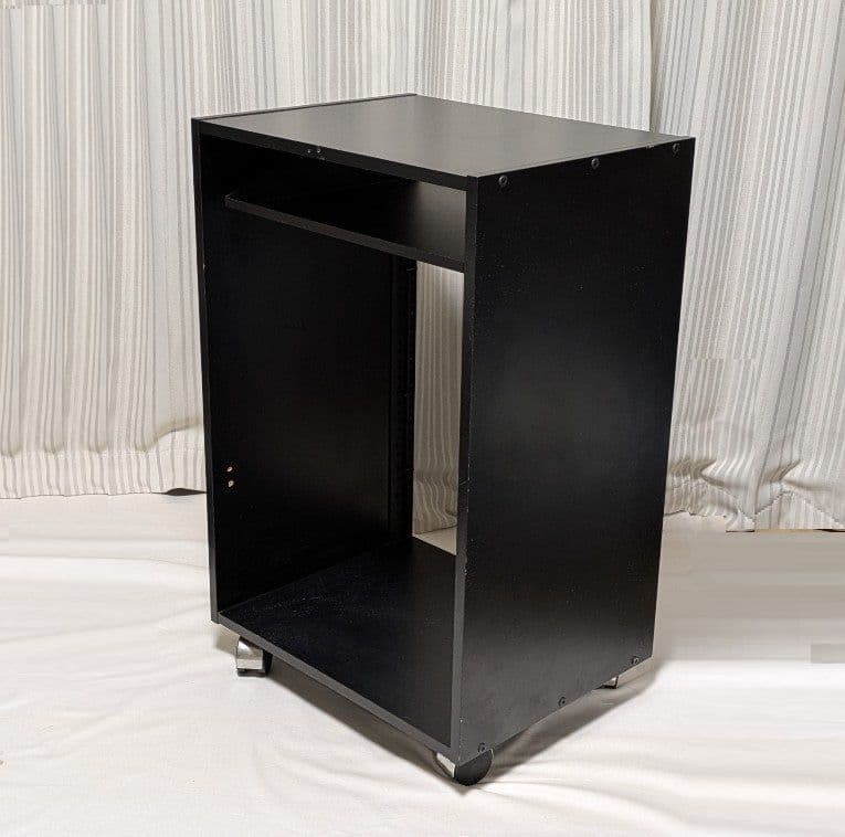 スタジオラック　キャスター付き　16U黒