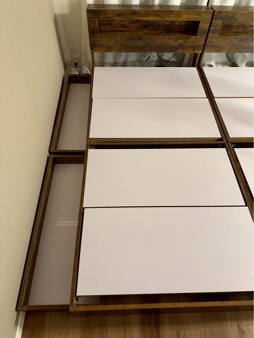 【大阪引き取り限定】RASIKベッドフレーム Rizon ヴィンテージブラウン