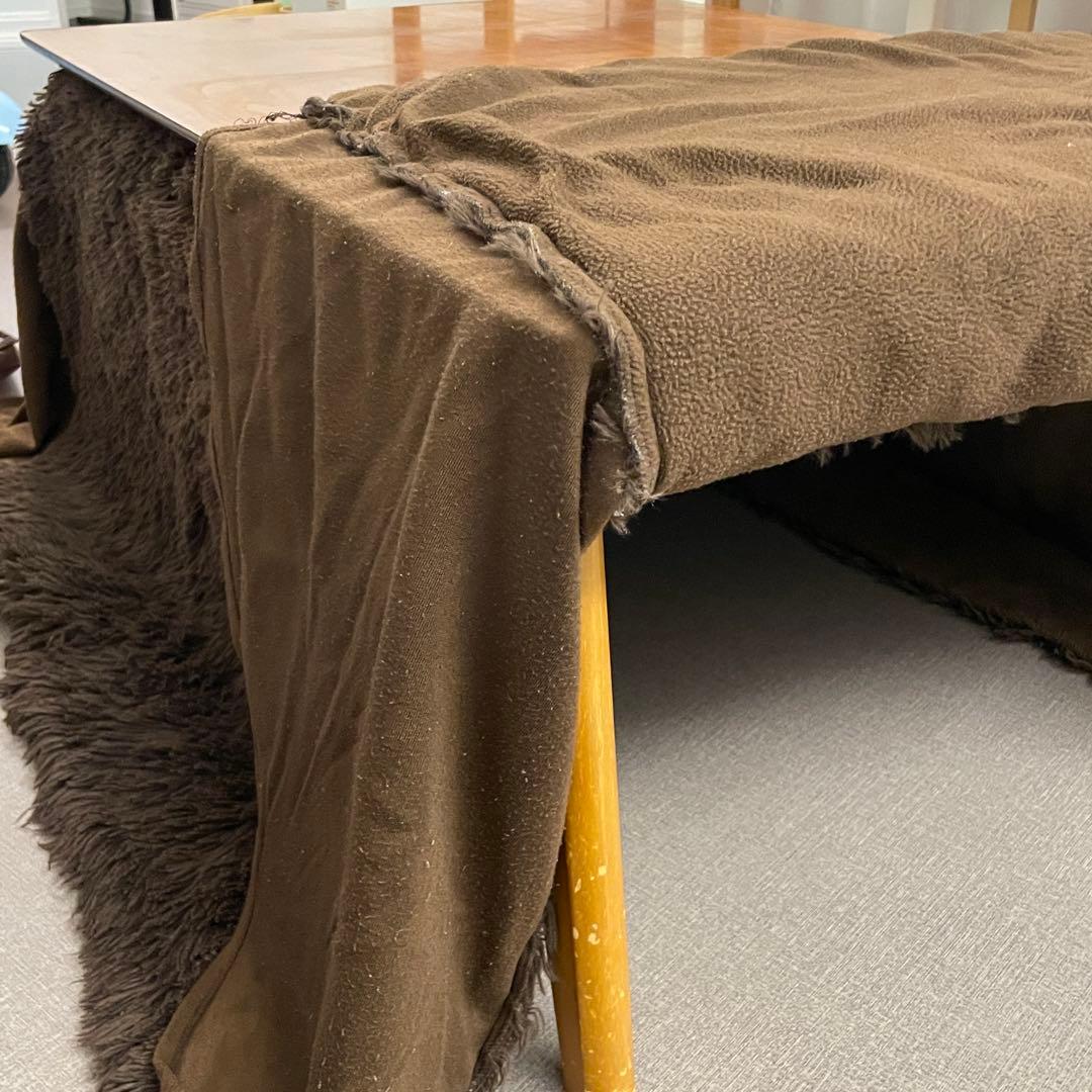 【送料込み・動作確認済】ヤマソロ　木製こたつテーブル　布団セット　ブラウン