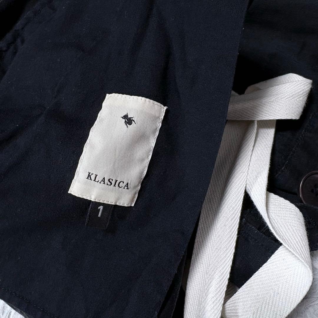 KLASICA クラシカ　ワイドサルエルパンツ　クロップド丈　ブラック　サイズ1