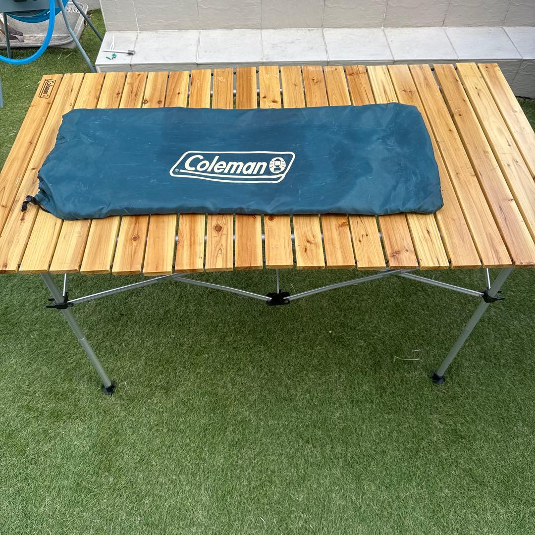 Coleman 折りたたみテーブル ナチュラルウッド