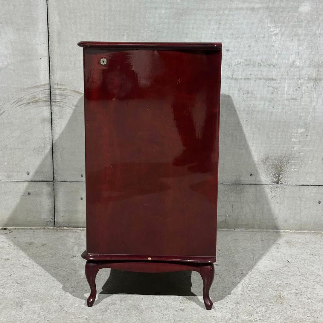 ꧁輸入家具꧂アンティーク調 7段チェスト ワインレッド 猫脚 クラシック収納