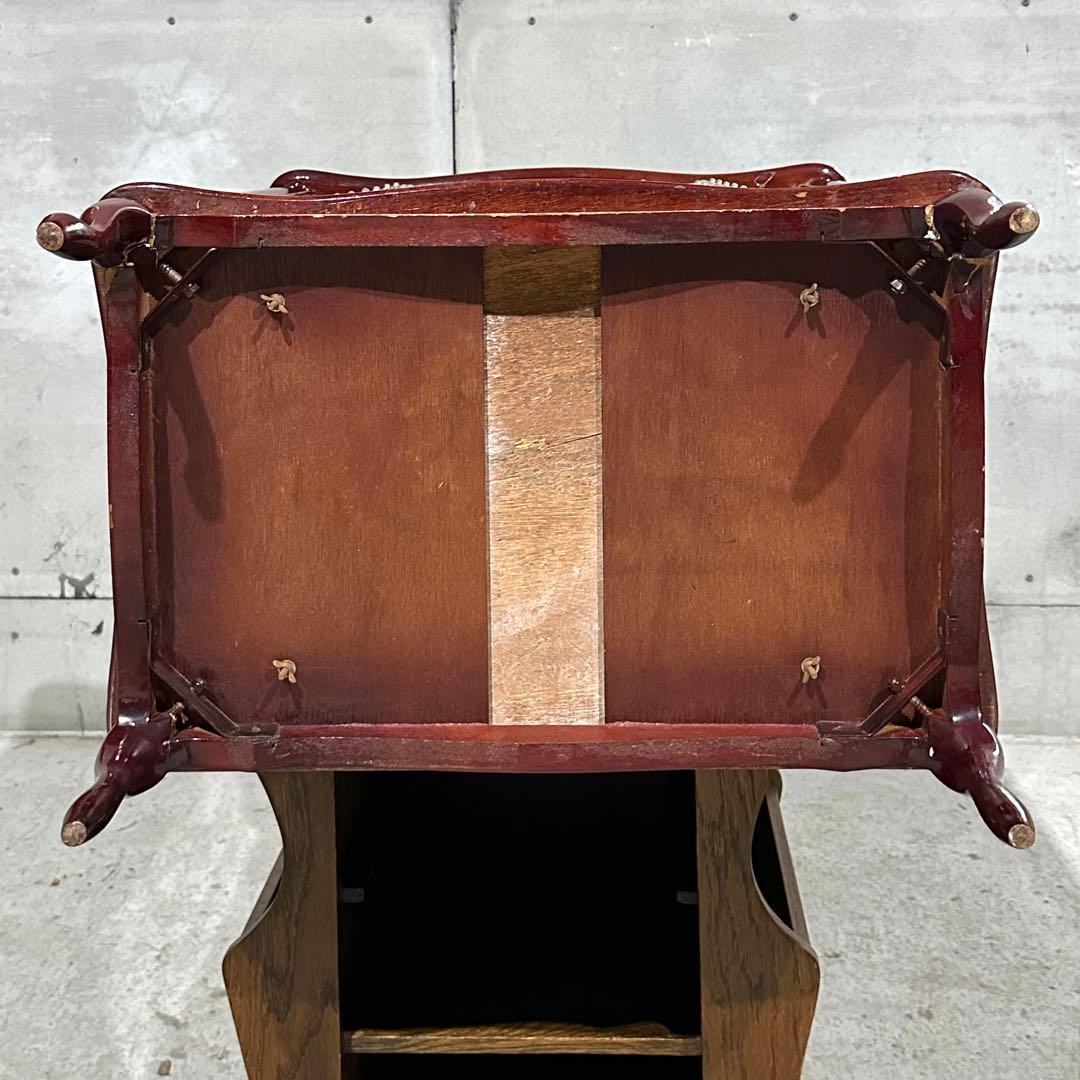 ꧁輸入家具꧂アンティーク調 7段チェスト ワインレッド 猫脚 クラシック収納