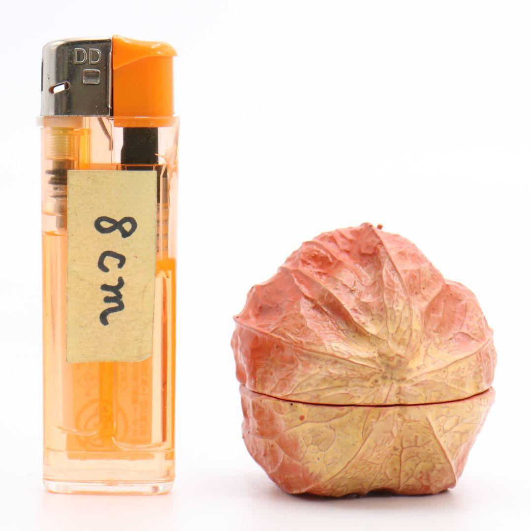 道場宗廣作 鬼灯香合 茶道具 共箱　C571　NT7