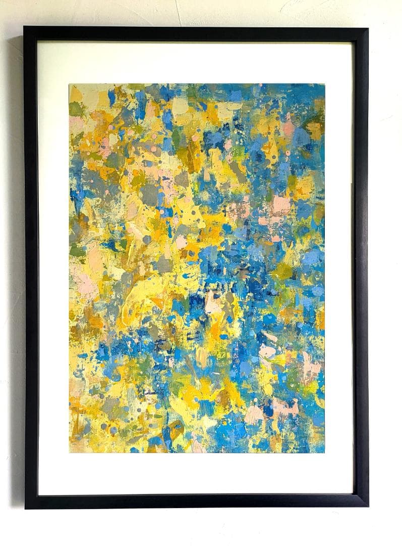 イン・ザ・パラダイス / 抽象画 77×56㎝ B2 額縁セット 原画 モダン