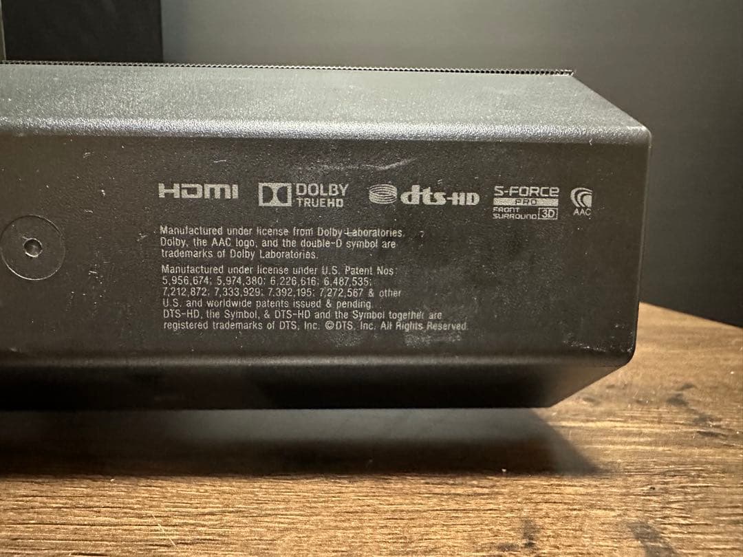 SONY ホームシアターシステム　SA-CT660 サウンドバー　ウーファー