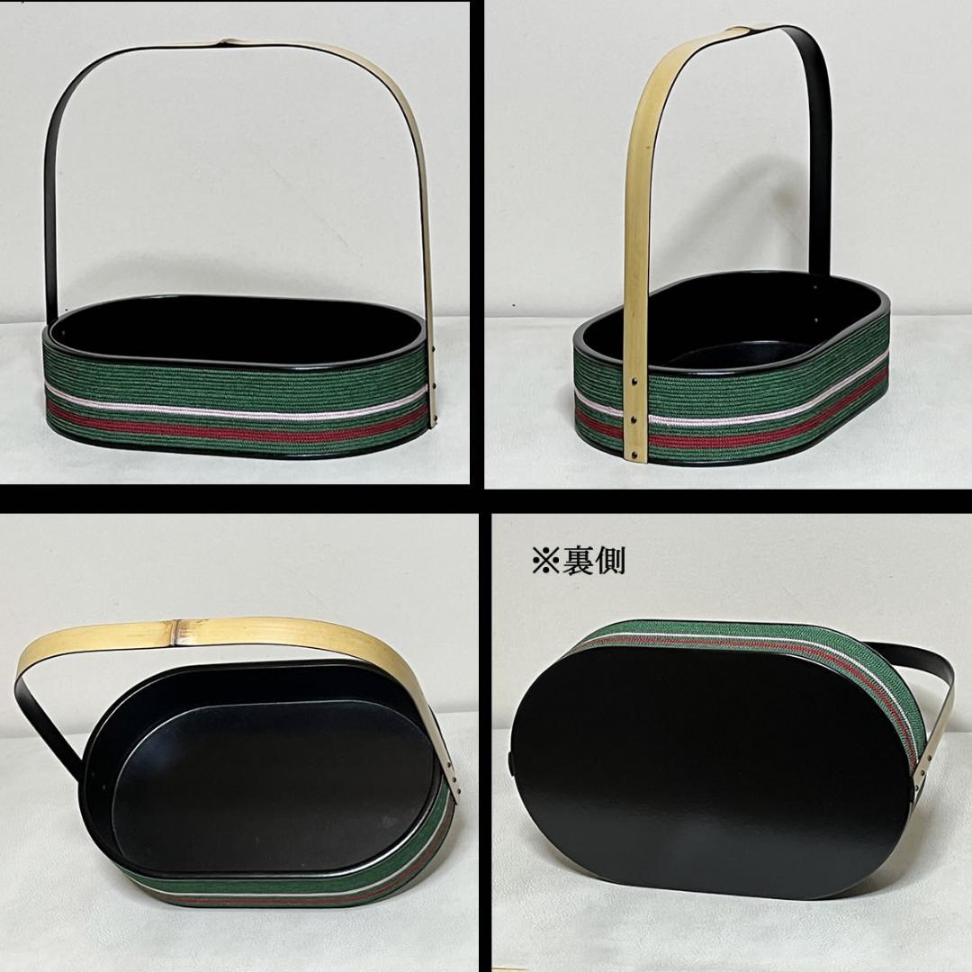 糸目紫雲 手付 莨盆 隆斎 共箱 土田友湖写 組紐 煙草盆 茶道具【k3581】