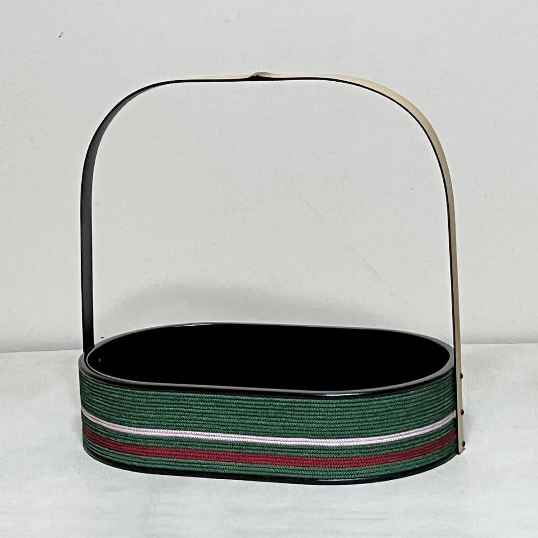 糸目紫雲 手付 莨盆 隆斎 共箱 土田友湖写 組紐 煙草盆 茶道具【k3581】