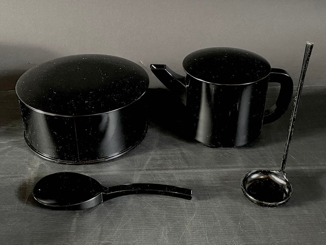 【未使用 美品】「母」 輪島塗 静峰 懐石道具 一揃い 懐石家具 茶道具(あ⑦)