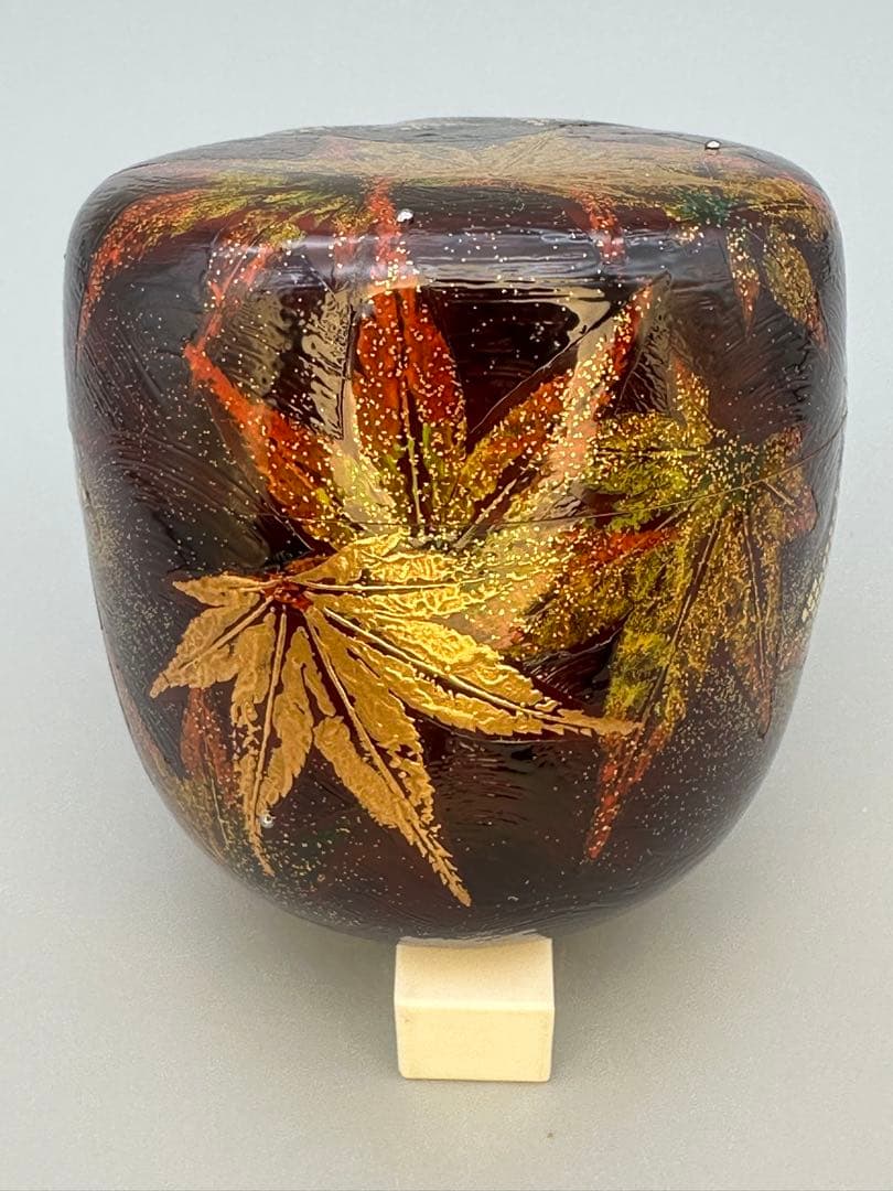 茶道具　棗　井筒鳳斎　龍田川蒔絵