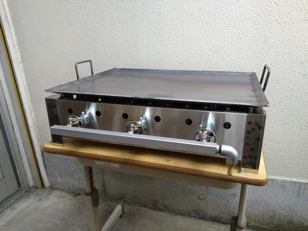 ６０cm幅 便利な取手付 未使用 鉄板焼グリラー お好み焼きそば プロパンガス祭