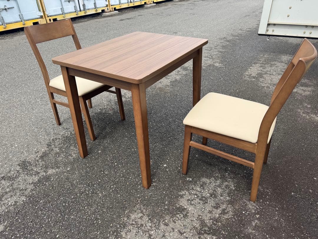 【ニトリ】天然木風ダイニングセット（テーブル＆チェア2脚）