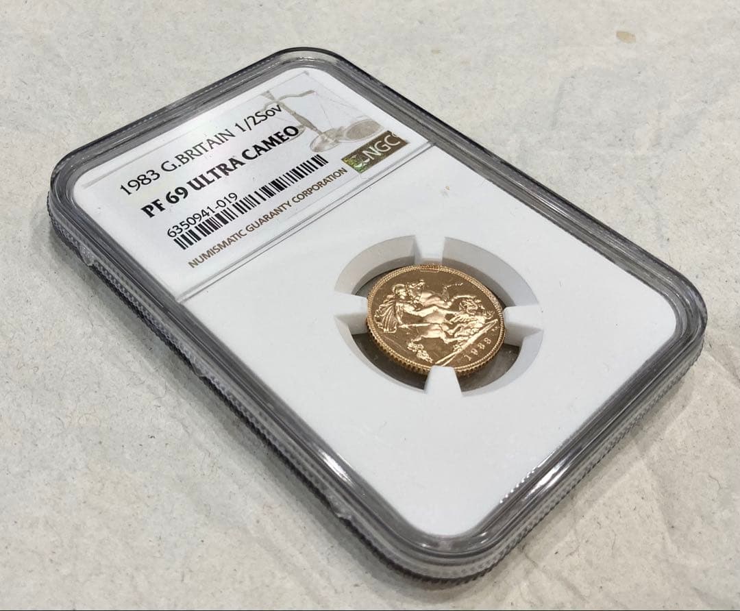 ★★★ムネゴロウ★★★ 1983年イギリス1/2ソブリン プルーフ金貨