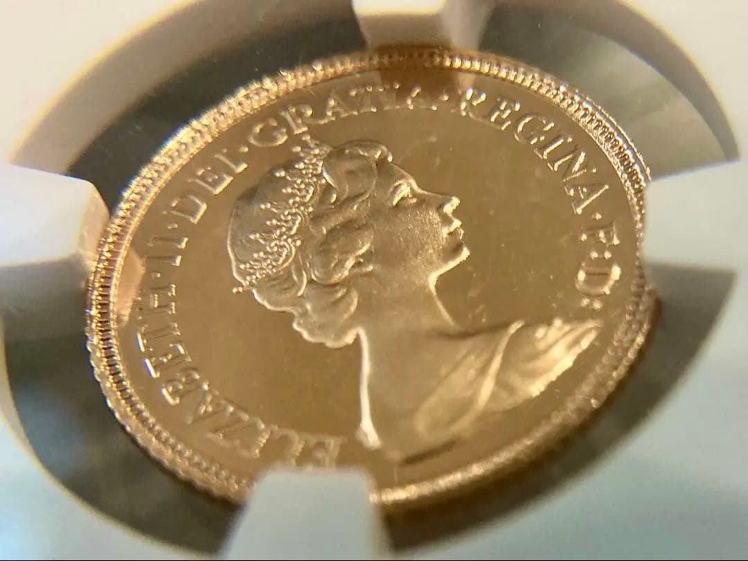 ★★★ムネゴロウ★★★ 1983年イギリス1/2ソブリン プルーフ金貨