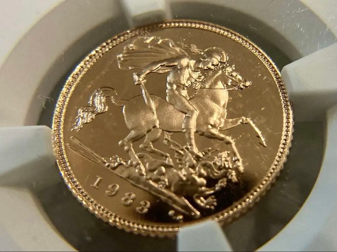 ★★★ムネゴロウ★★★ 1983年イギリス1/2ソブリン プルーフ金貨