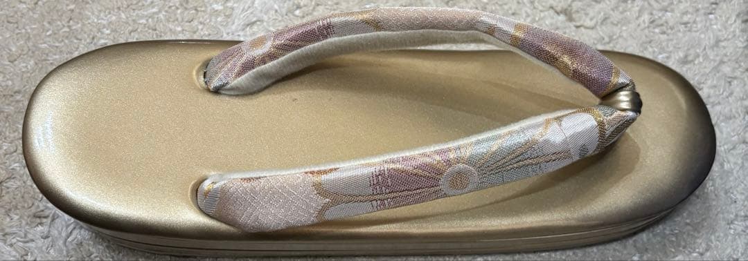 【kota】ICHIKURA 和装用バッグ 草履のセット ゴールド