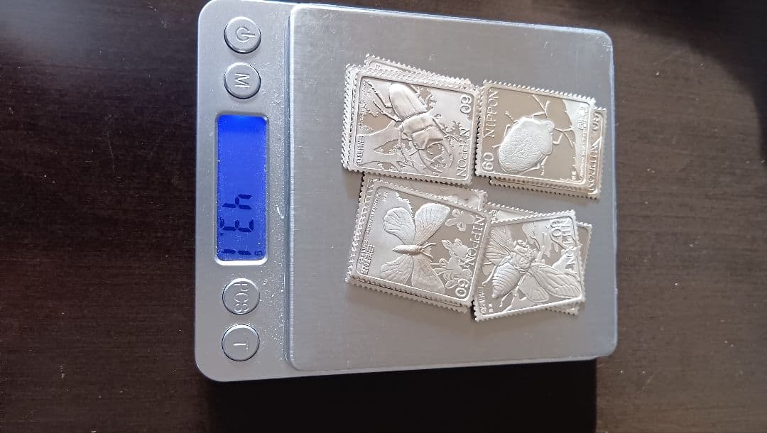 松本徽章工業　純銀　特別郵趣　昆虫シリーズ