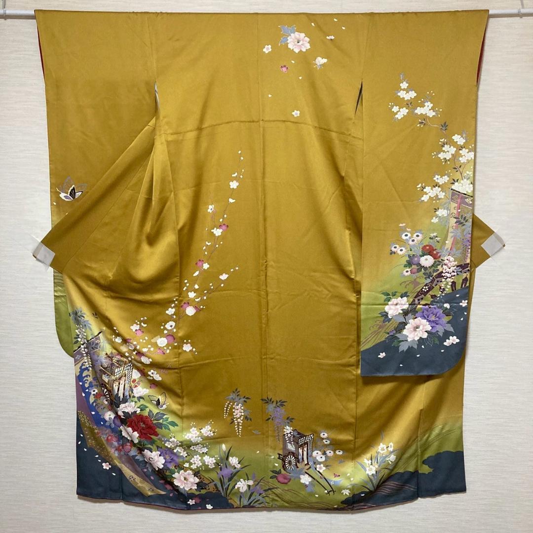 KA1917 振袖 身丈170cm 正絹 着物 成人式 トールサイズ