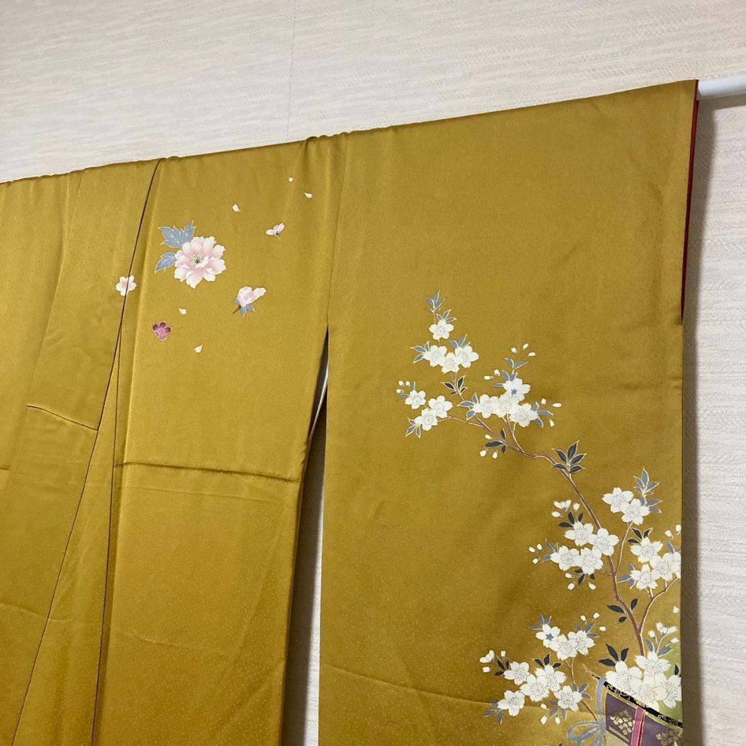 KA1917 振袖 身丈170cm 正絹 着物 成人式 トールサイズ