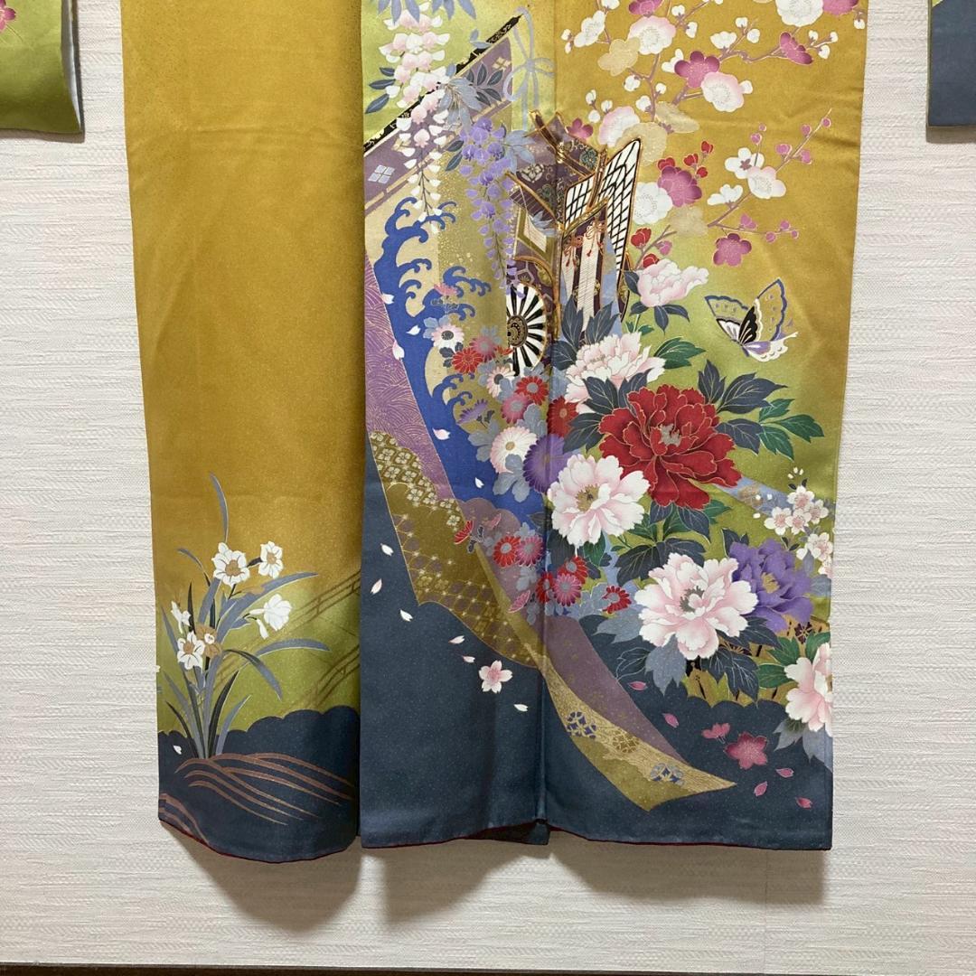 KA1917 振袖 身丈170cm 正絹 着物 成人式 トールサイズ