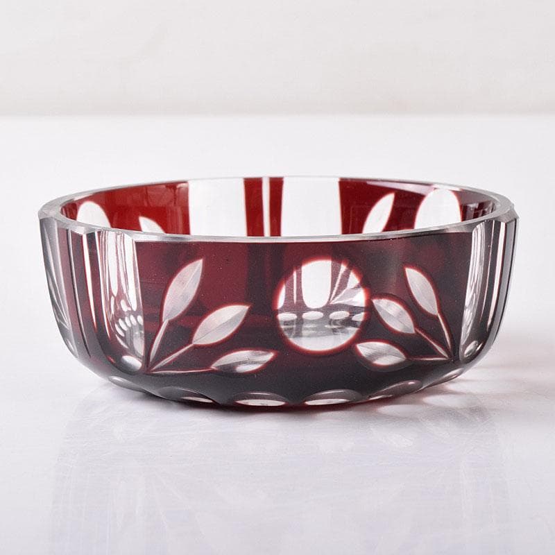 アンティーク　切子ガラス　酒盃　時代盃　V　R8277