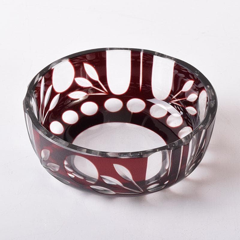 アンティーク　切子ガラス　酒盃　時代盃　V　R8277