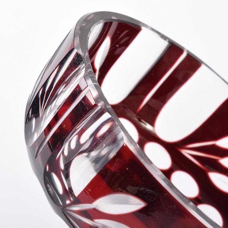 アンティーク　切子ガラス　酒盃　時代盃　V　R8277