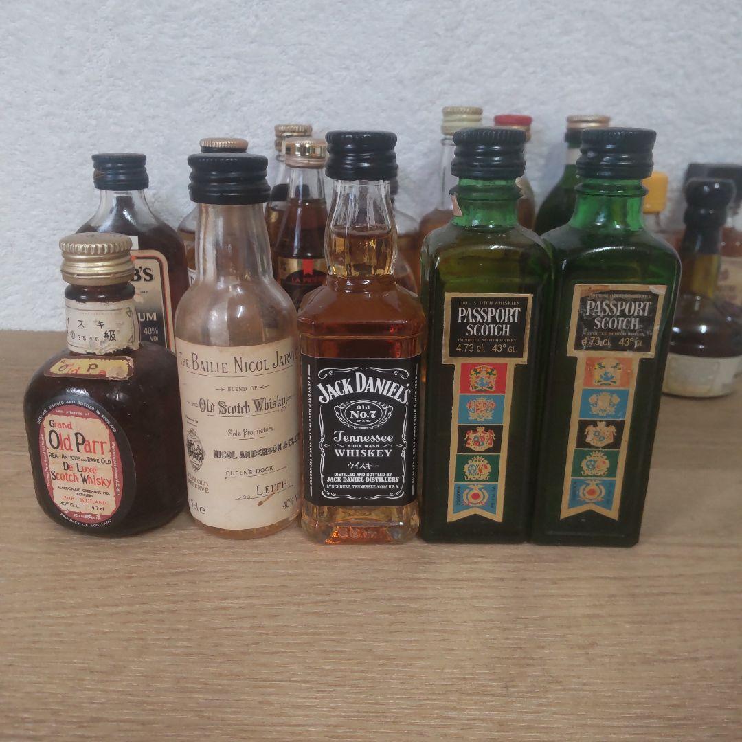 古酒　ウイスキー・ラム等ミニボトルセット20本