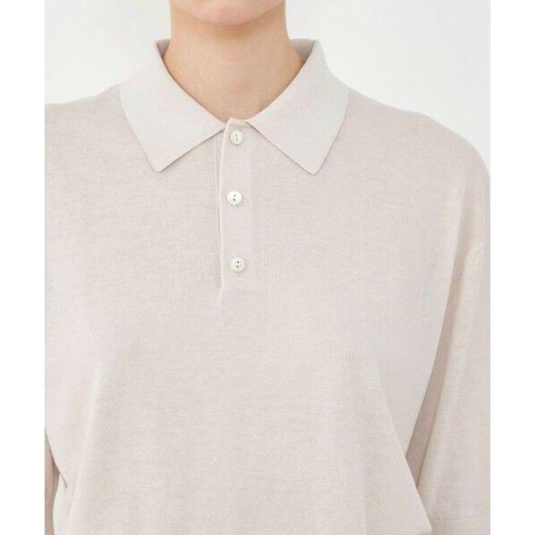 GALERIE VIE トゥモローランド　クレープコットン ポロプルオーバー
