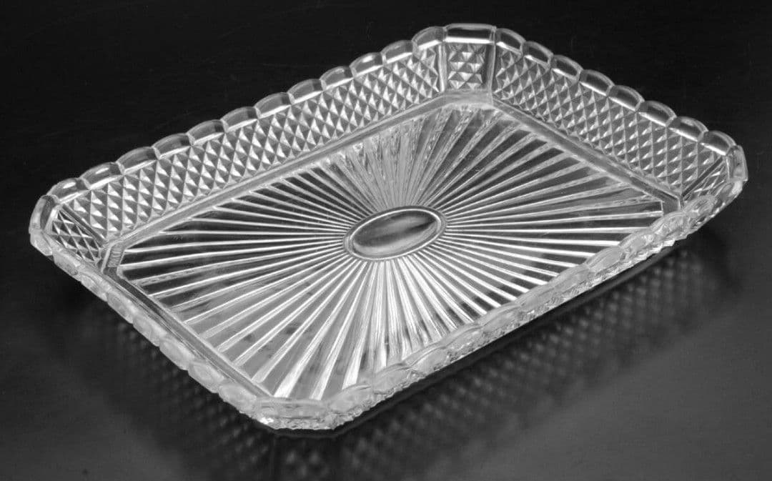 希少 Baccarat オールドバカラ 19世紀 刻印 ディアマンビゾー トレイ