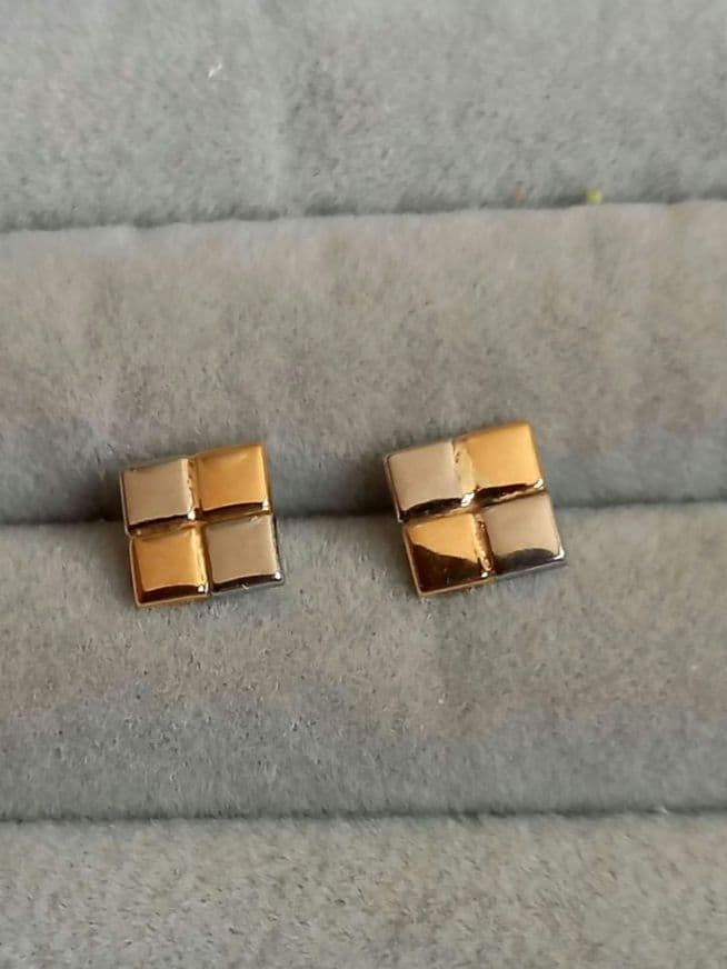 K18＆PT ピアス　ツートンカラーピアス　両耳