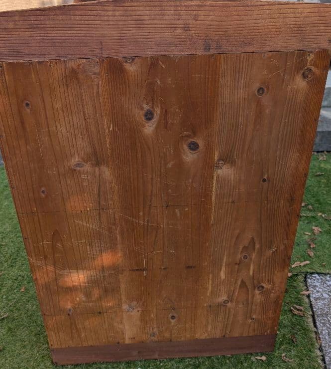 エ*ス様 昭和レトロ　アンティーク木製キャビネット ガラス扉付き　戸棚