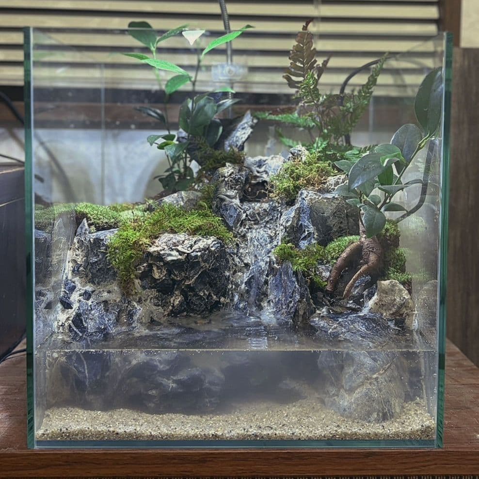 滝の流れるアクアテラリウム　No.1142