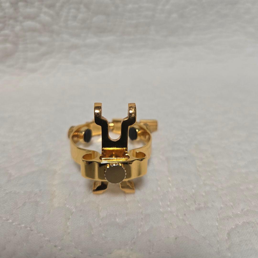 JLV Ligature ソプラノサックスリガチャー24 金メッキ