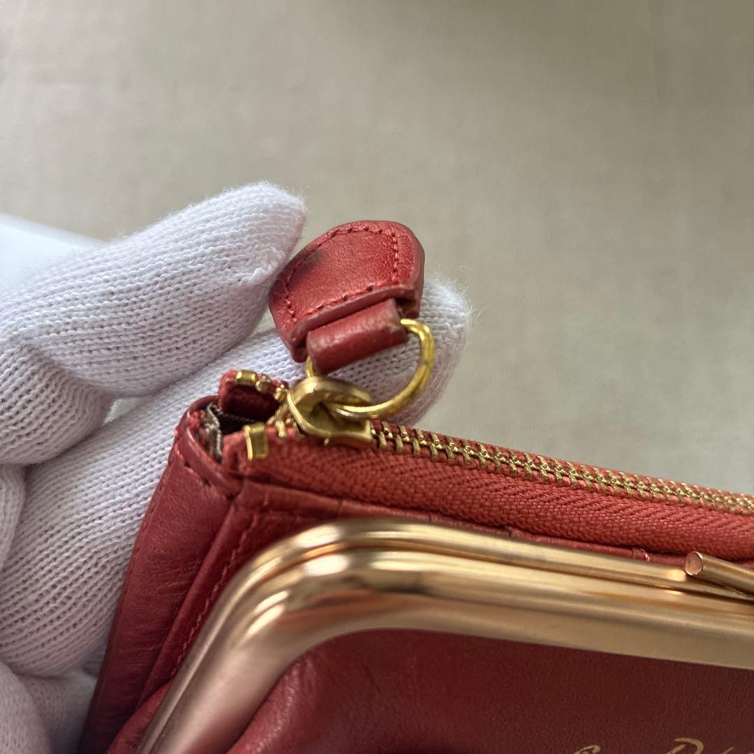 ダコタ財布　がま口　折り財布　二つ折り財布　ジェム　パワーストーン