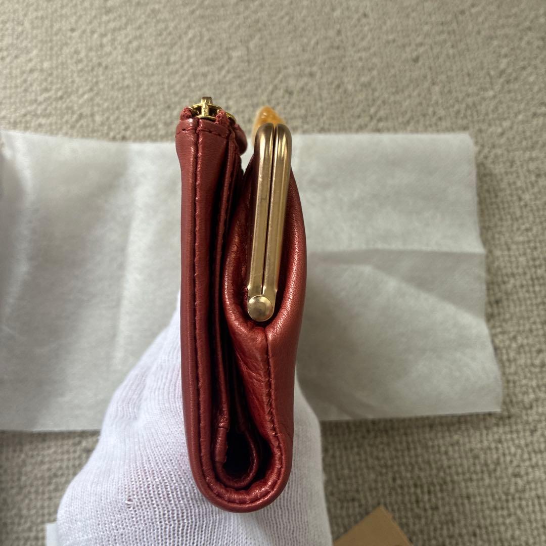 ダコタ財布　がま口　折り財布　二つ折り財布　ジェム　パワーストーン