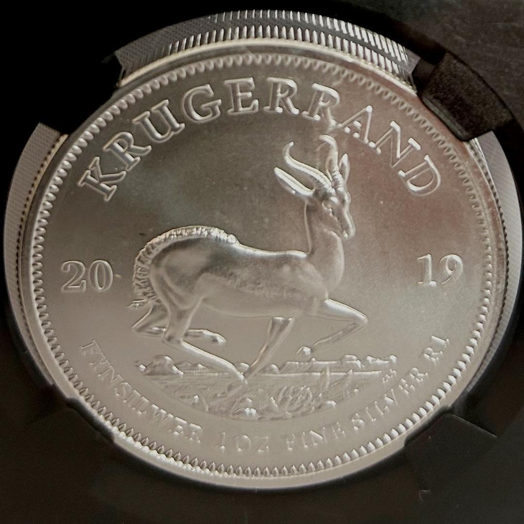 2019年 南アフリカ　クルーガーランド銀貨 NGC MS70 1KR/１oz