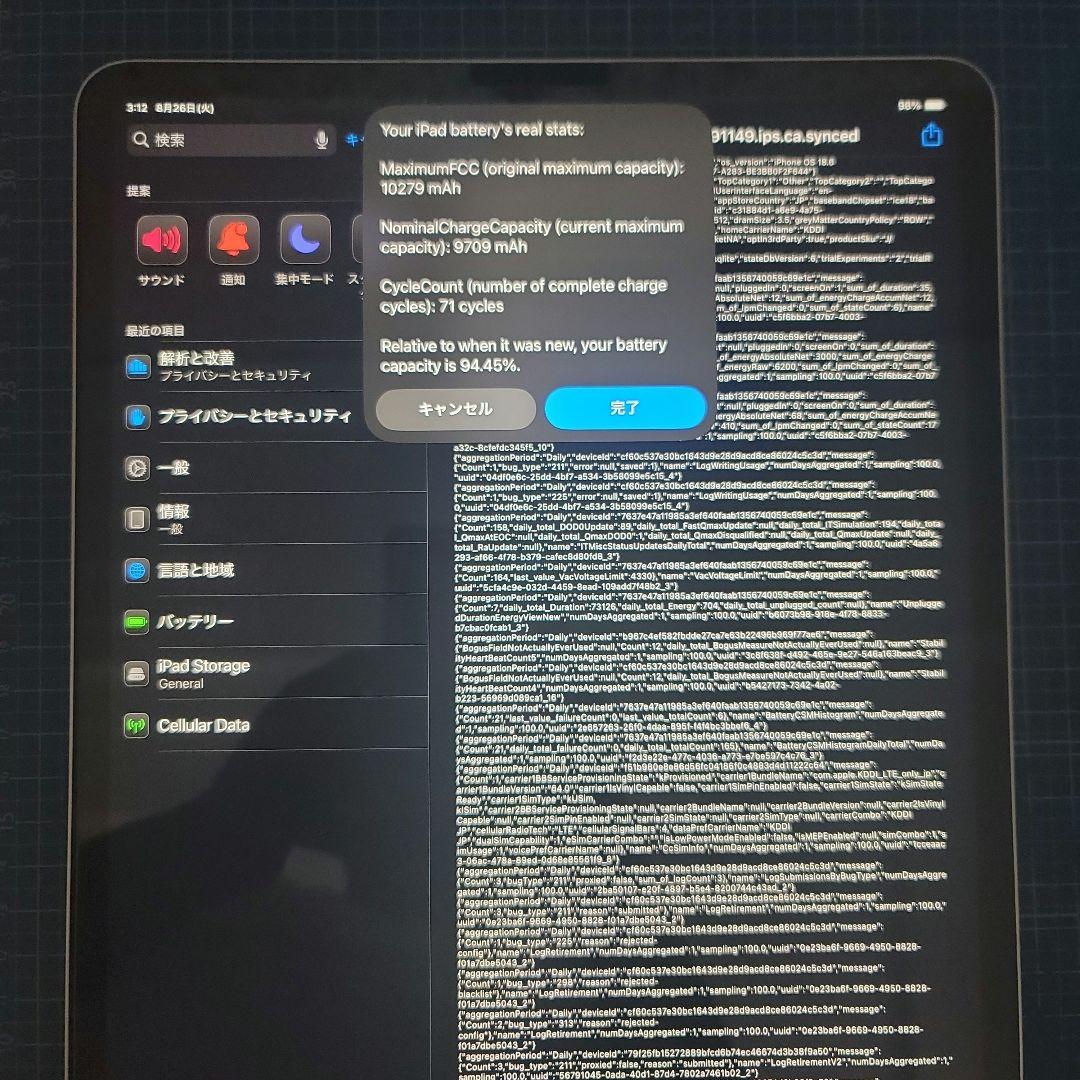 美品 iPad Pro 12.9インチ Wifi+Cellular 512GB